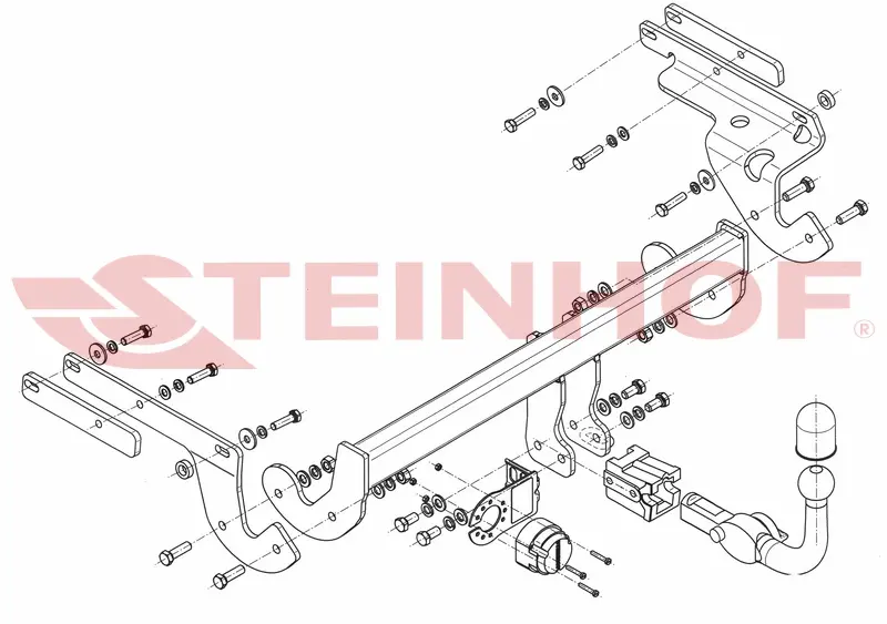 Tilhengerfeste Toyota Yaris 3/5D (2017-) – avtagbart | Steinhof