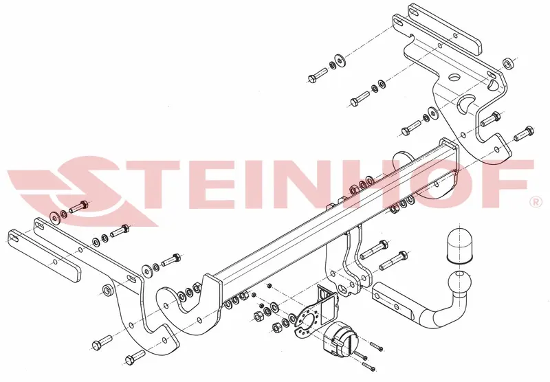 Tilhengerfeste Toyota Yaris 3/5D (2017-) – fastmontert | Steinhof
