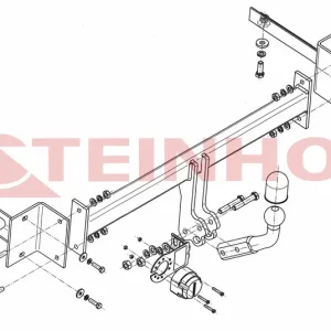 Tilhengerfeste Vw UP 5D (Use only as bicycle carrier) (2012-) – fastmontert | Steinhof