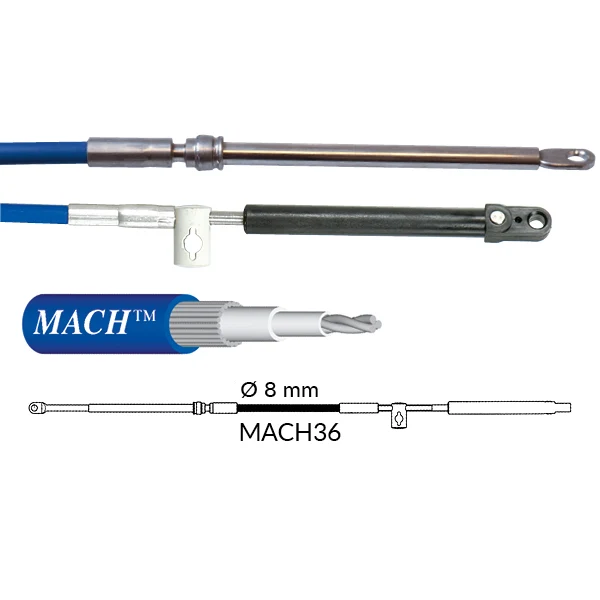 Ultraflex, Styrekabel mach36, 17 fot, 87 mm