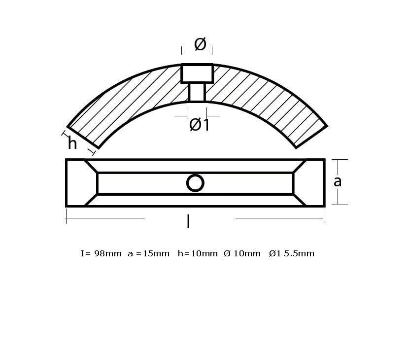 Volvo Penta Split Collar Propeller Anode (4-Blade) - equivalent to 3584442