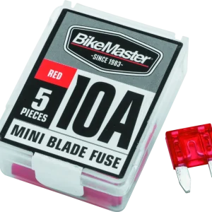 BikeMaster 5Piece 10A Replacement Mini Blade Fuse