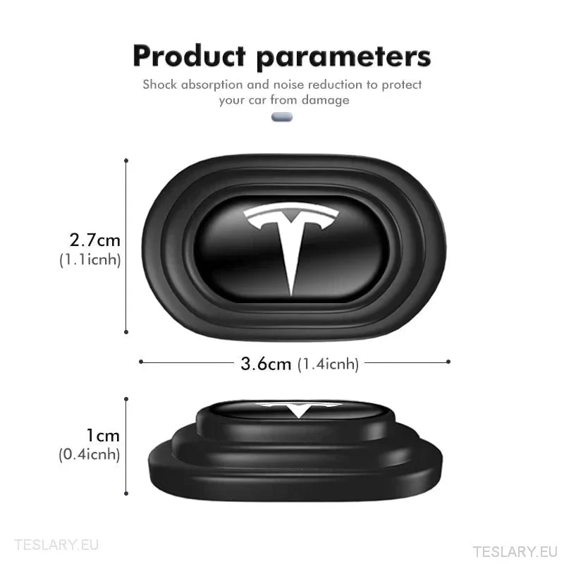 Tesla 3 y s x lyd reduserer støtdemper med logo - 12 pakke