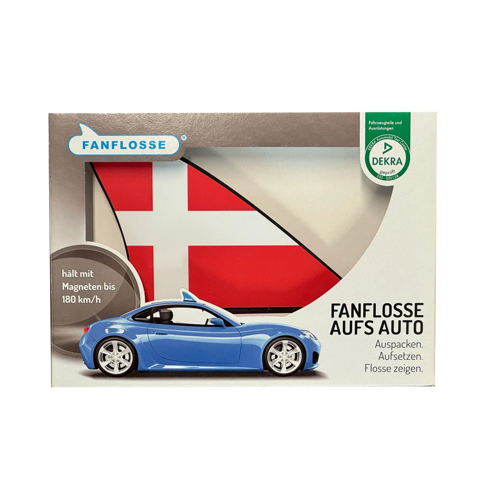Flagg til bilen 19x14 cm (Danmark) - Magnetisk
