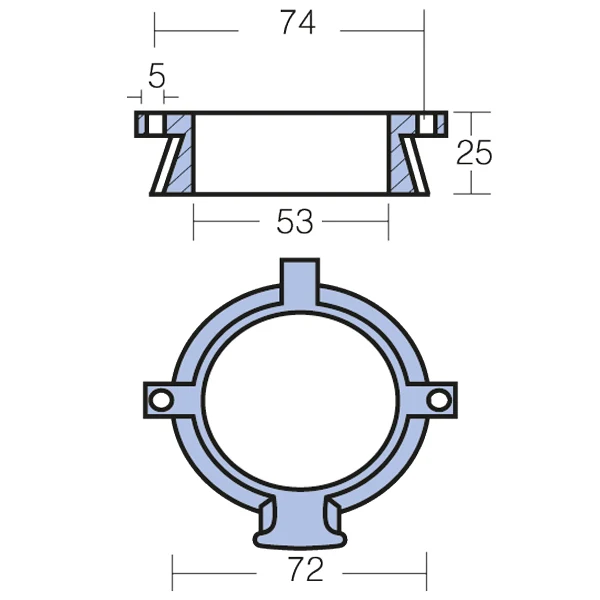 Tecnoseal, sink anode Mercruiser Alpha One, Ø 73,0 mm, 806105