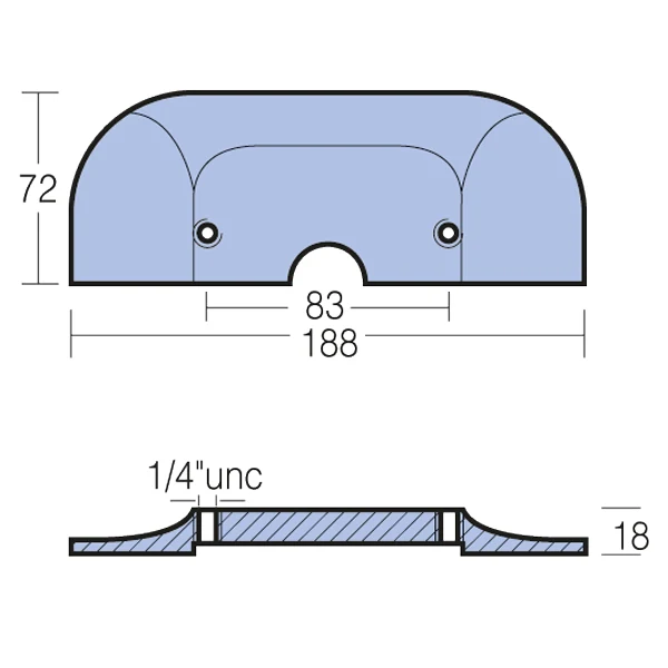 Tecnoseal, sink anode Mercury Mercruiser Alpha, 821629