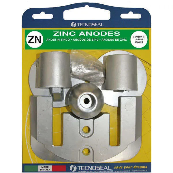 Tecnoseal, sinkanodesett Mercury Bravo 3 - 2004 og frem, 76214-4, 76214-5, 76214Q5, 76214T1, 806190, 865182C, 821630