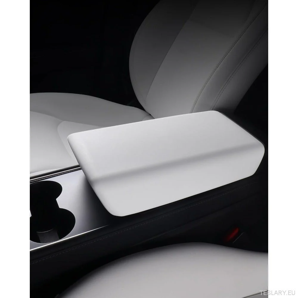 Tesla Model 3/Y (2019-2024) White Center Console Cover-Ikke-sklis
