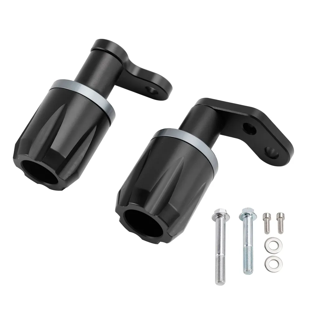 2024-2025 Kawasaki ZX-6R ZX 6R CNC Anti-Crash Frame Sliders Protector Black Black