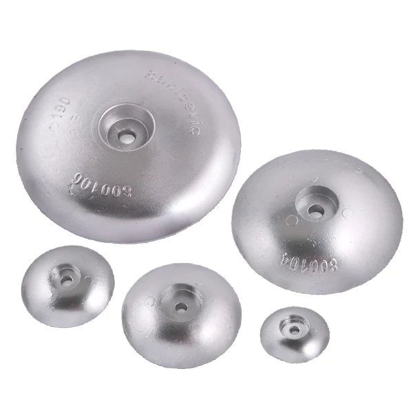 1852, Sink rund anode Ø50mm 83g Fairline/Sealine, 11mm høy, 20mm Ø1, 6,5mm Ø2
