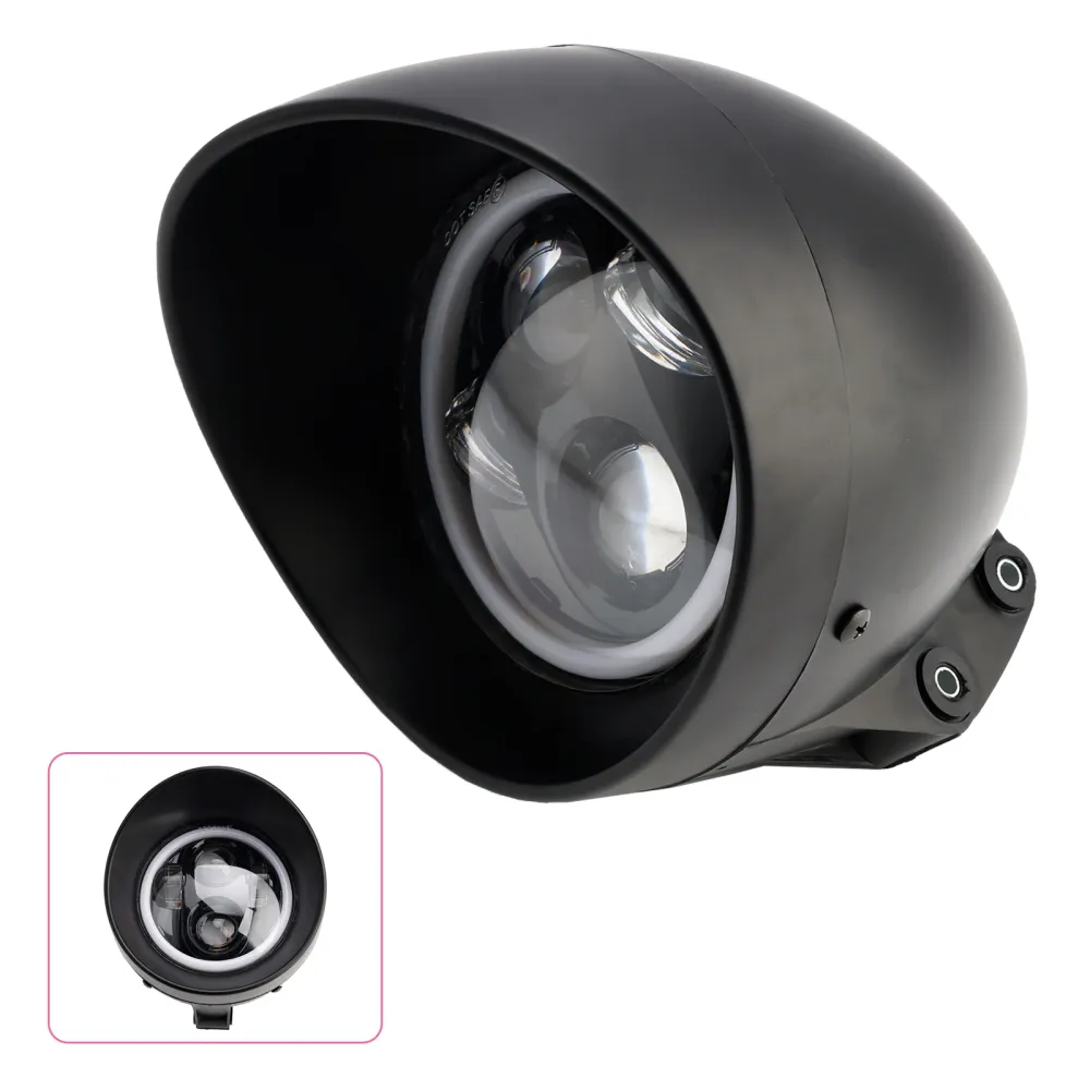 5.75" Frontlykt Spotlight Universal 4-pærer Passer til Motorsykkel Krom