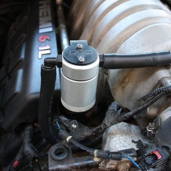 J&L 05-10 Dodge Charger 6.1L Hemi Passenger Side Oil Separator 3.0 - Black Anodized