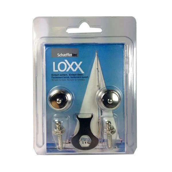 Loxx, Trykknapper 16 mm, 2 sett, Forniklet messing