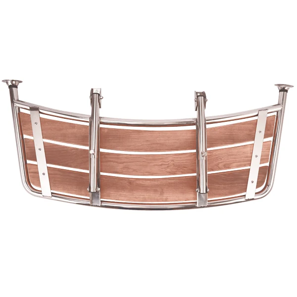 Badeplattform AISI 316 rustfritt stål og teak, 84x38cm