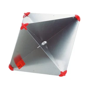 Trem, radarreflektor, 30 cm, sammenleggbar, anodisert aluminium (1 stk.)
