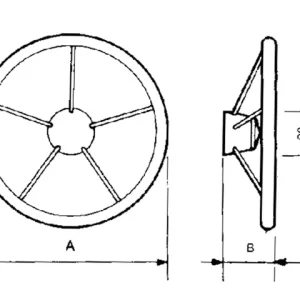 Ultraflex, Ratt 32397D/V23 400 mm, rustfritt stål (inkl. nav og deksel)
