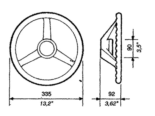 Ultraflex, Ratt V32, Ø 335 mm, sort