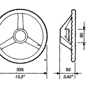 Ultraflex, Ratt V32, Ø 335 mm, sort