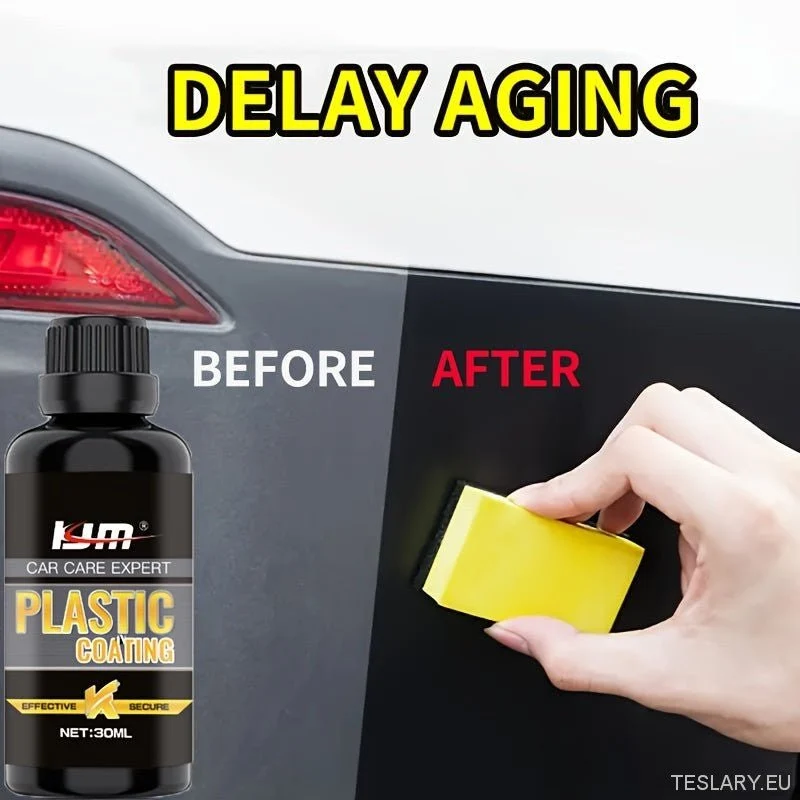Auto Plastic Repair Kit, Plast Crystal Elecroplated Coating, Black Car Interior Reconditioning Wax, Gloss Lasting Agent Au...