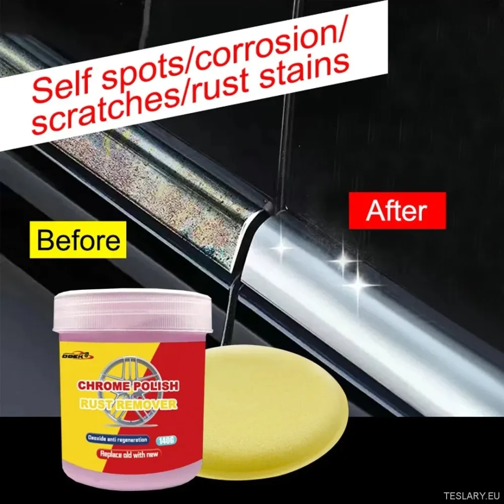 Chrome Plating Renewal Paste 100g- Rask rustfjerning, forsiktig reparasjon, gjenopprette glans og beskytt kromlag