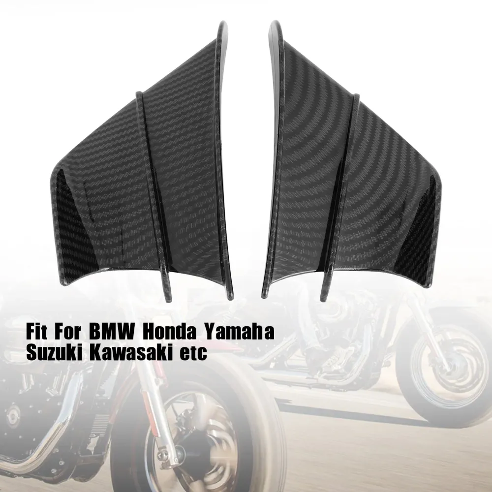 Winglet Wind Fin Aerodynamic Kit Spoiler Trim Cover Motorcycle Universal