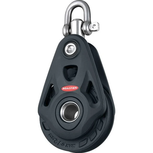 Ronstan, enkel kjerneblokk med svivel, 45 mm, 700 kg arbeidsbelastning, 1400 kg bruddstyrke, serie 45