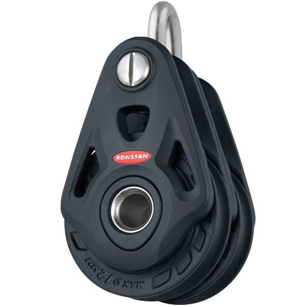 Ronstan, kjernedobbel blokk, serie 60, 1000 kg, 2000 kg bruddstyrke, 60 mm skivediameter