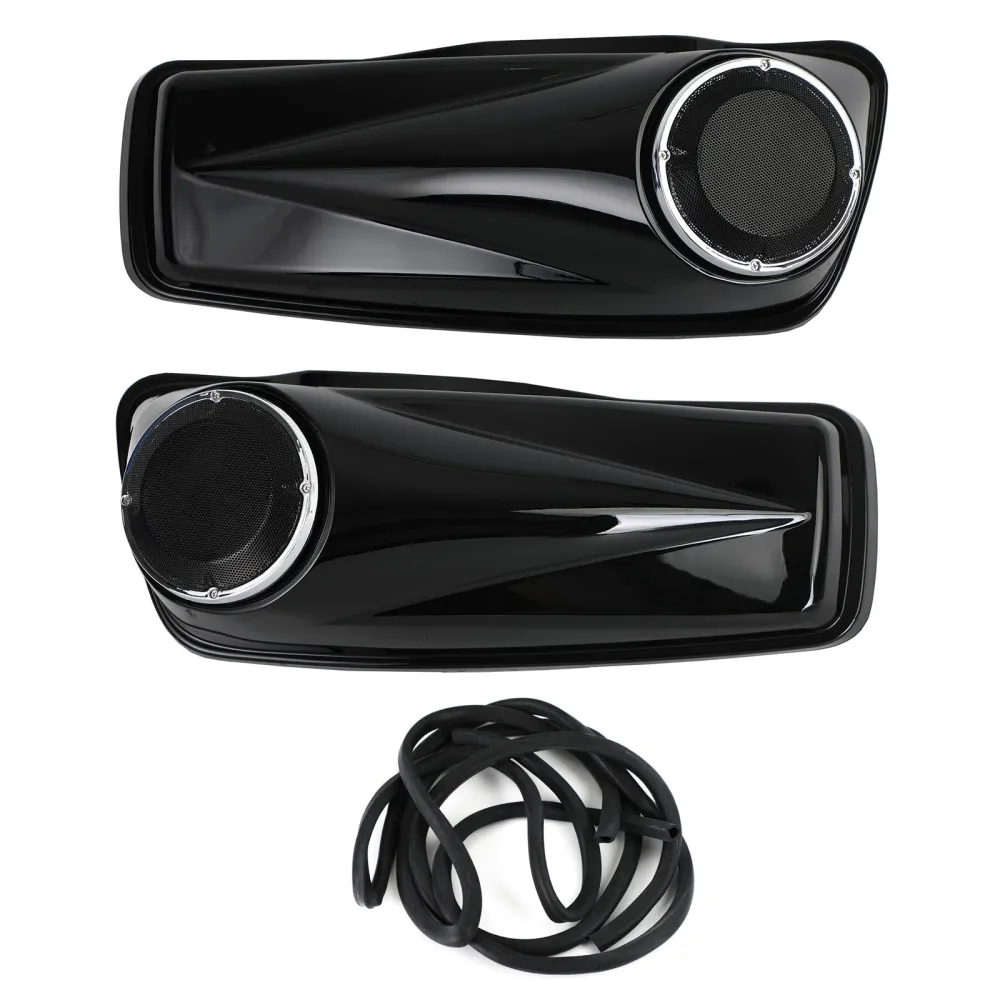 6,5'' salveskelokk passer til Harley Touring Road Street Electra Glide 2014-2021, svart 6.5" Høyttalerlokk til salveske Ha...