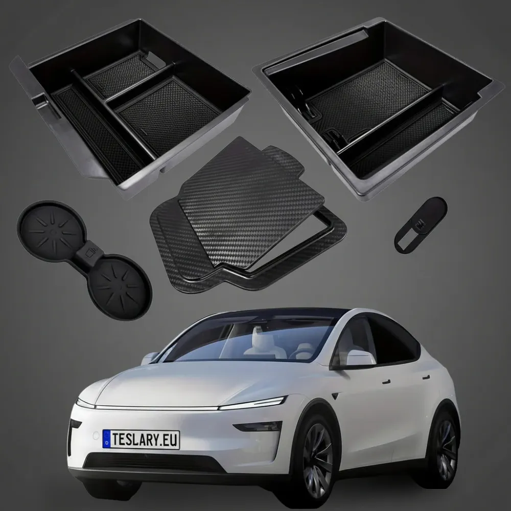 5pcs/Set Center Console Organizer Tray Tesla Model Y Juniper & Model 3+ Highland