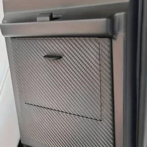 Tesla Model 3/Y Armrest Hidden Storage Magnetic Lock Carbon Fiber Style Finish