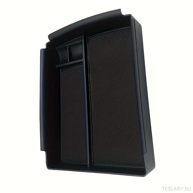 Tesla Model X Center Console Organizer, ABS-materiale, oppbevaringsboks med anti-sklisikre matter kompatibel med Tesla Mod...