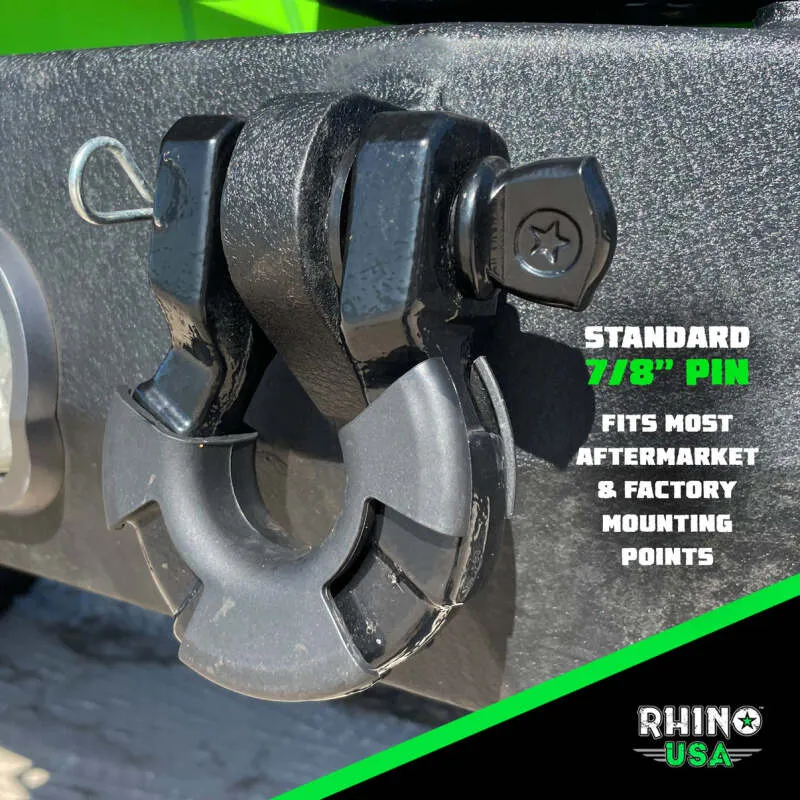 Rhino USA 8T Super Shackle 2-Pack (Gray)