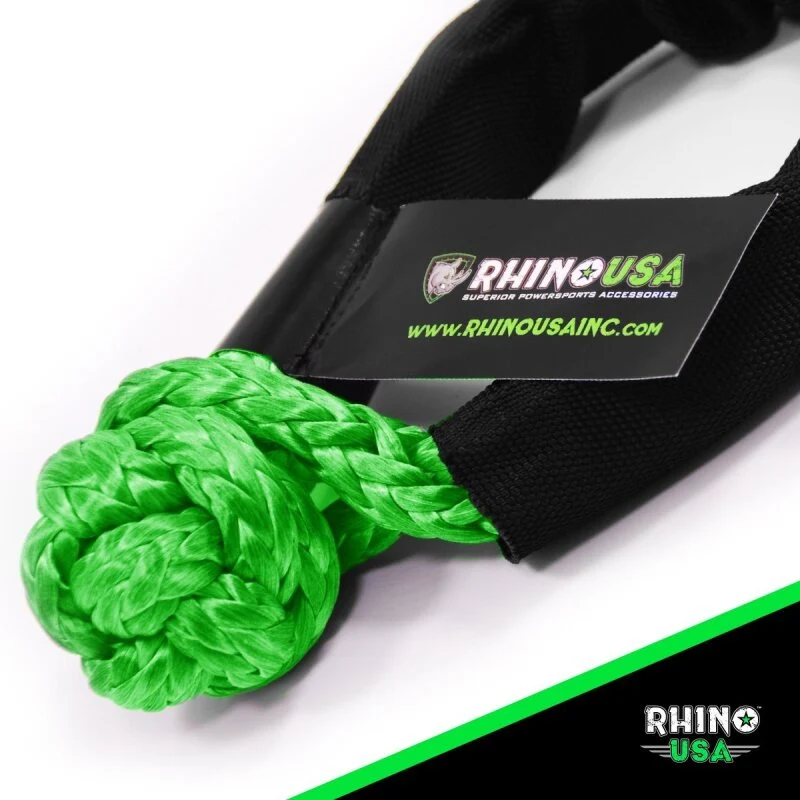 Rhino USA Synthetic Soft Shackle (2Pk 3/8InX22In) (Green)