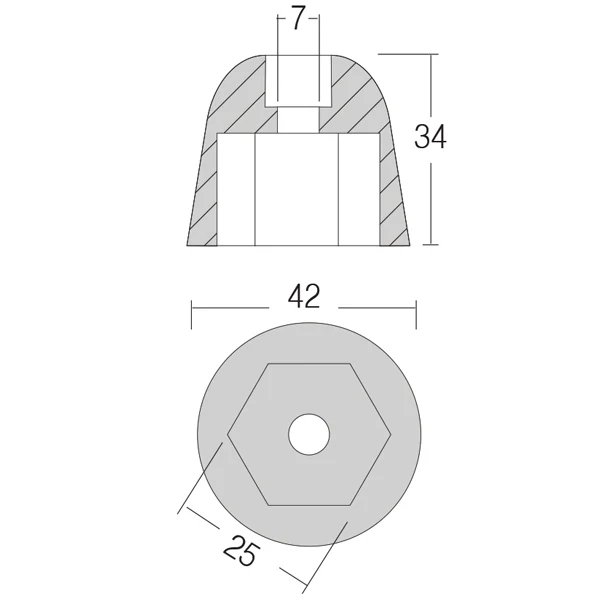 1852, sink anode Sidepower 10/15/20 hk (101180)