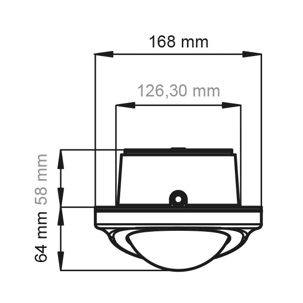 Riviera, Astra kompass takmontert, sort, Ø 100 mm, 12 V