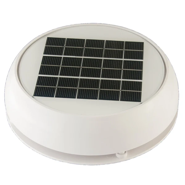 Marinco, Solar vifte med LED lys, hvit, 3", 94,5 mm, 228,6 mm