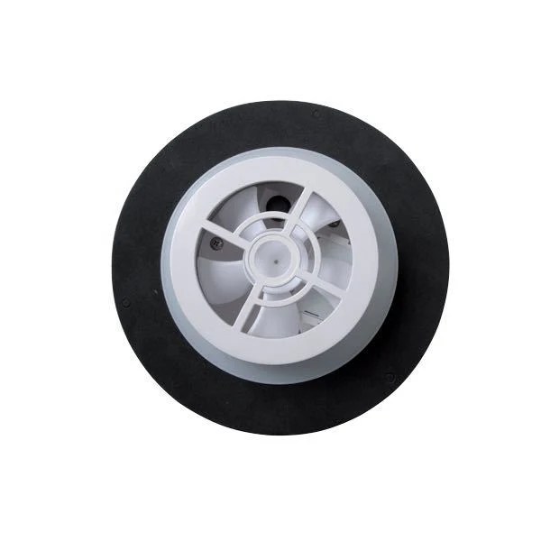 Solarvifte m/batteri og bryter, Ø220mm, 117mm monteringshull, rustfritt stål, ekstra propell