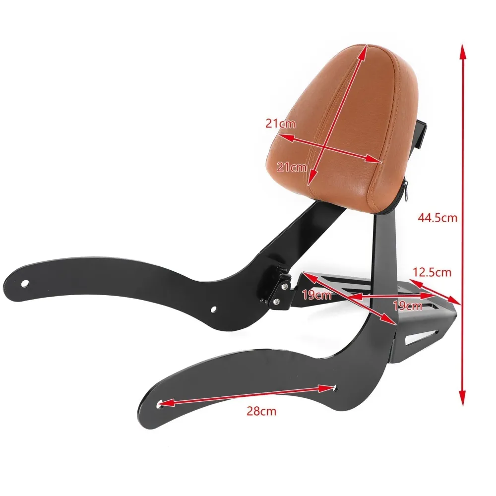 2015-2020 Indian Scout Models Jubileum Passenger Rackstøtte Sissy Bar
