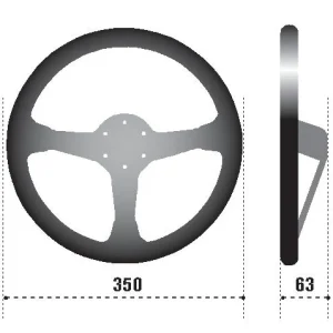 Sparco Steering Wheel 345 Leather Black