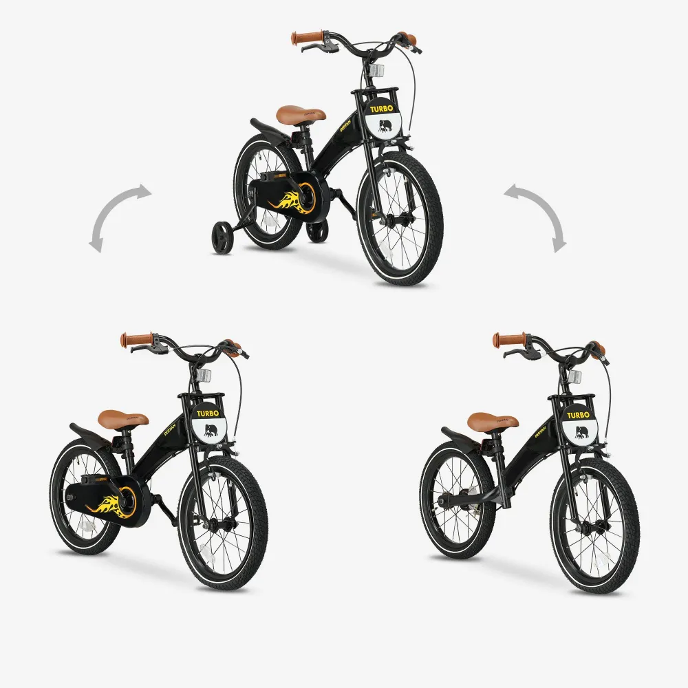 Turbo 3-i-1 barnesykkel 16 tommer DERYAN