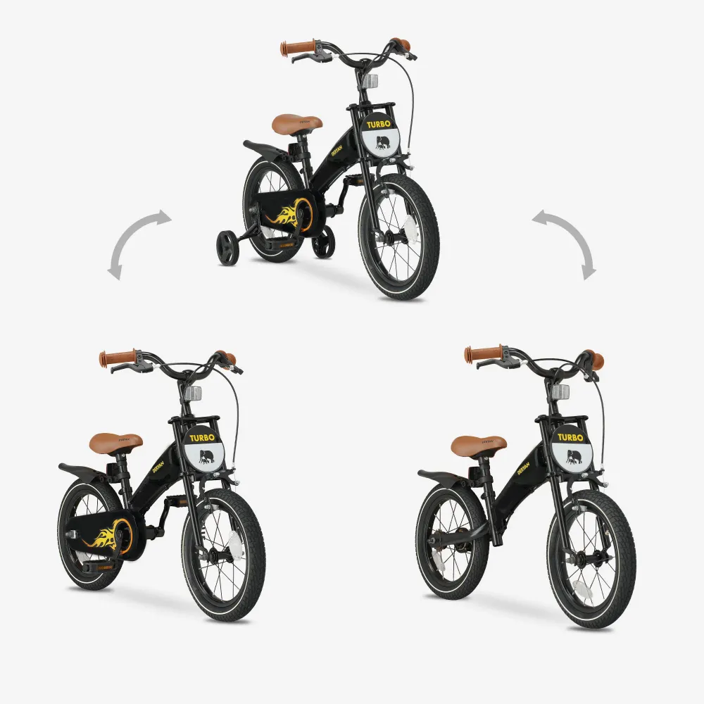 Turbo 3-i-1 barnesykkel 14 tommer DERYAN
