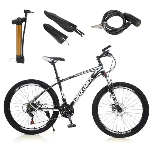 27,5 tommer hjul 21 trinns voksen terrengsykkel sykkel MTB+sykkelås+luftpumpe