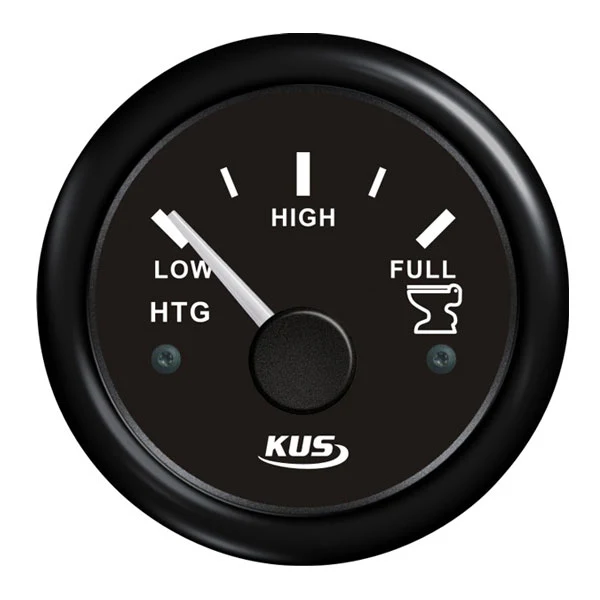 KUS, Tankmåler Avfall 0-190 Ohm, Sort, IP67, Ø52 mm