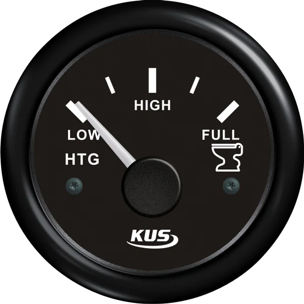 Kus, Tankmåleravfall 240-33ohm, svart, IP67, 12/24V, Ø52 mm
