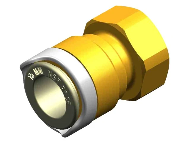 Hval, Adapter 3/8 BSP Gjenge, Messing, WX1538B