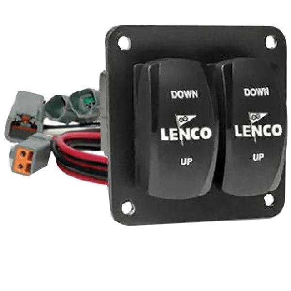 Lenco, Kontrollpanel 12/24V Standard, Ø 5,7 cm, 7 x 7 cm, Sort