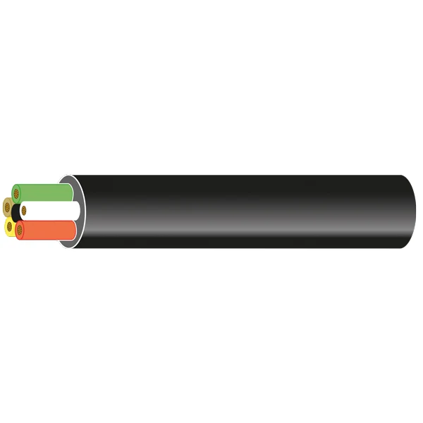 Max Power, Kabel styrestrøm, 6 x 0,5 mm², svart, 25 meter