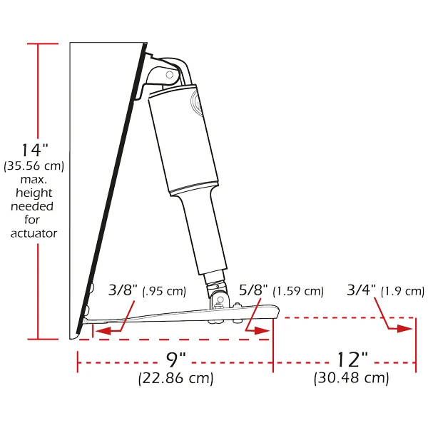 Lenco, Trim høvelsett 12x30" m/panel, 12V