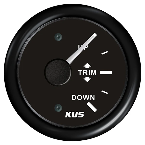 KUS, Trimindikator, sort 0-190ohm, 12/24V, Ø 52,0 mm