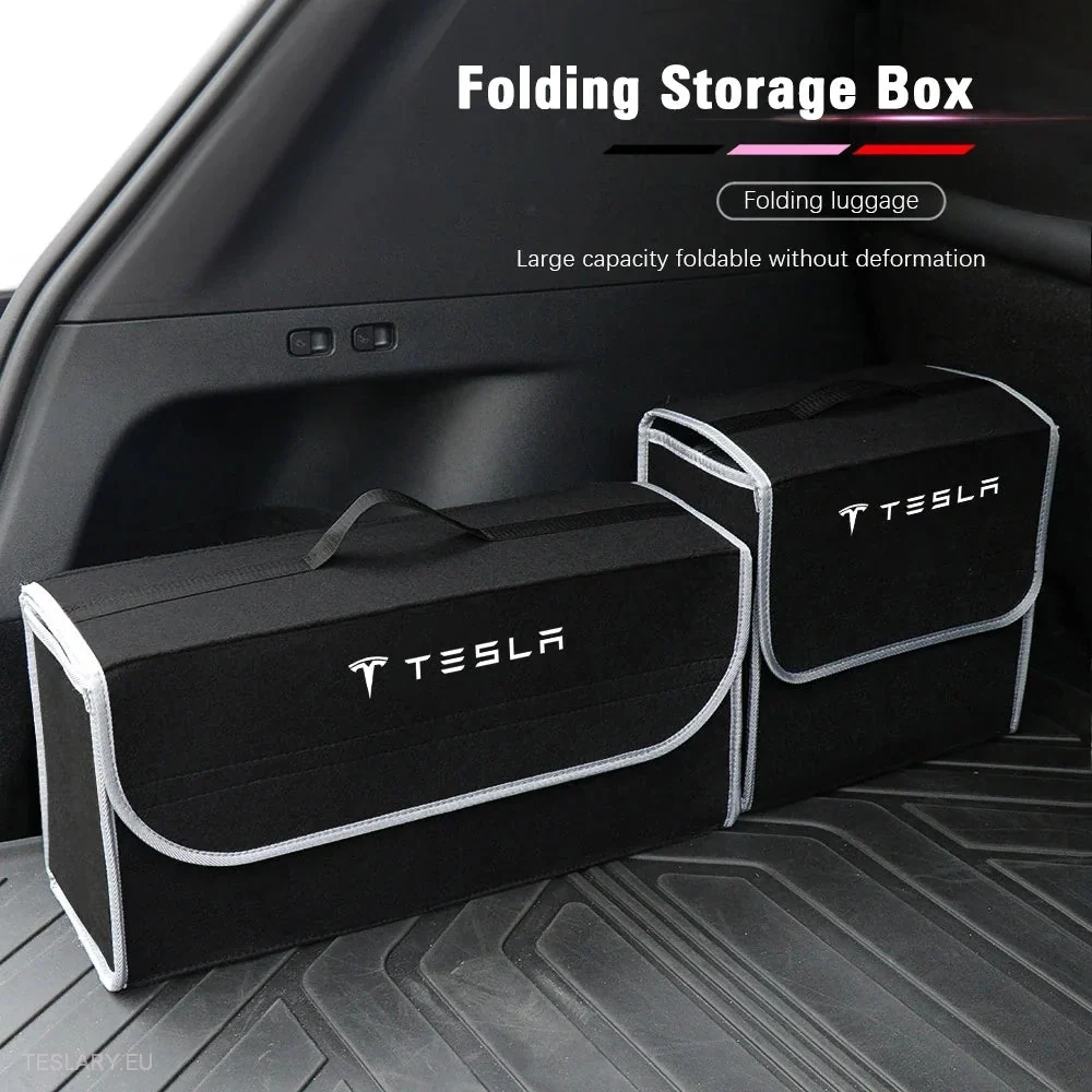 Bagasjerom lagringsboks/veske med Tesla -logo